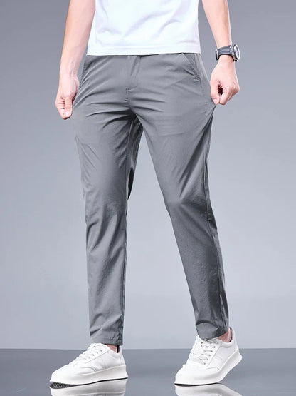 Herren Stretch Skinny-Hose Leicht Schwarz - Eveloria
