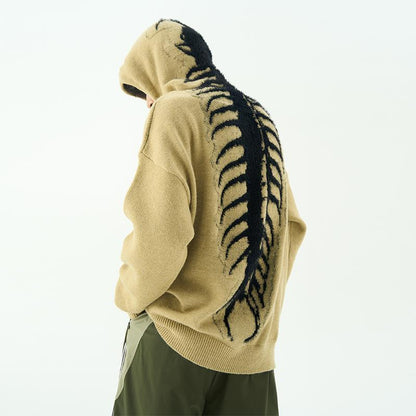Herren Strick-Hoodie Bedruckt Oversized Locker - Eveloria