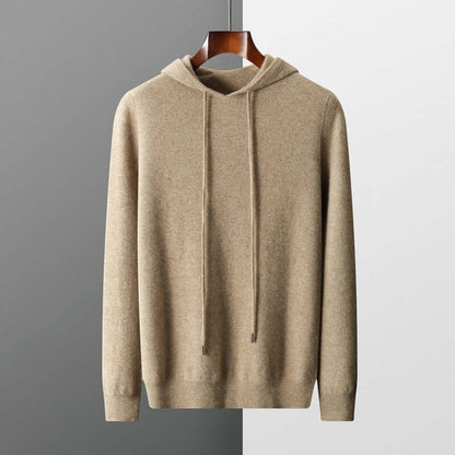Herren Strick-Hoodie Plain Kapuzenpullover - Eveloria