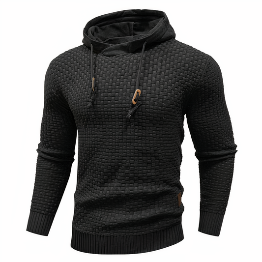 Herren Strick-Hoodie Slim Fit Kapuzenpulli Kordelzug - Eveloria