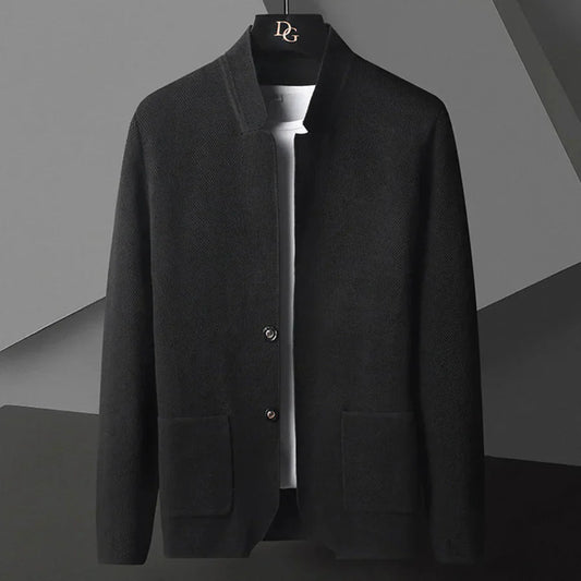 Herren Strickjacke Cardigan mit Knöpfen und Taschen - Eveloria