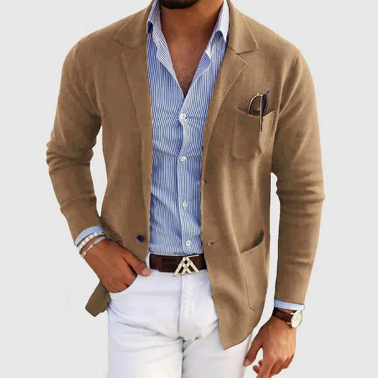 Herren Strickjacke Langärmelig Mit Knöpfen Und Taschen - Eveloria