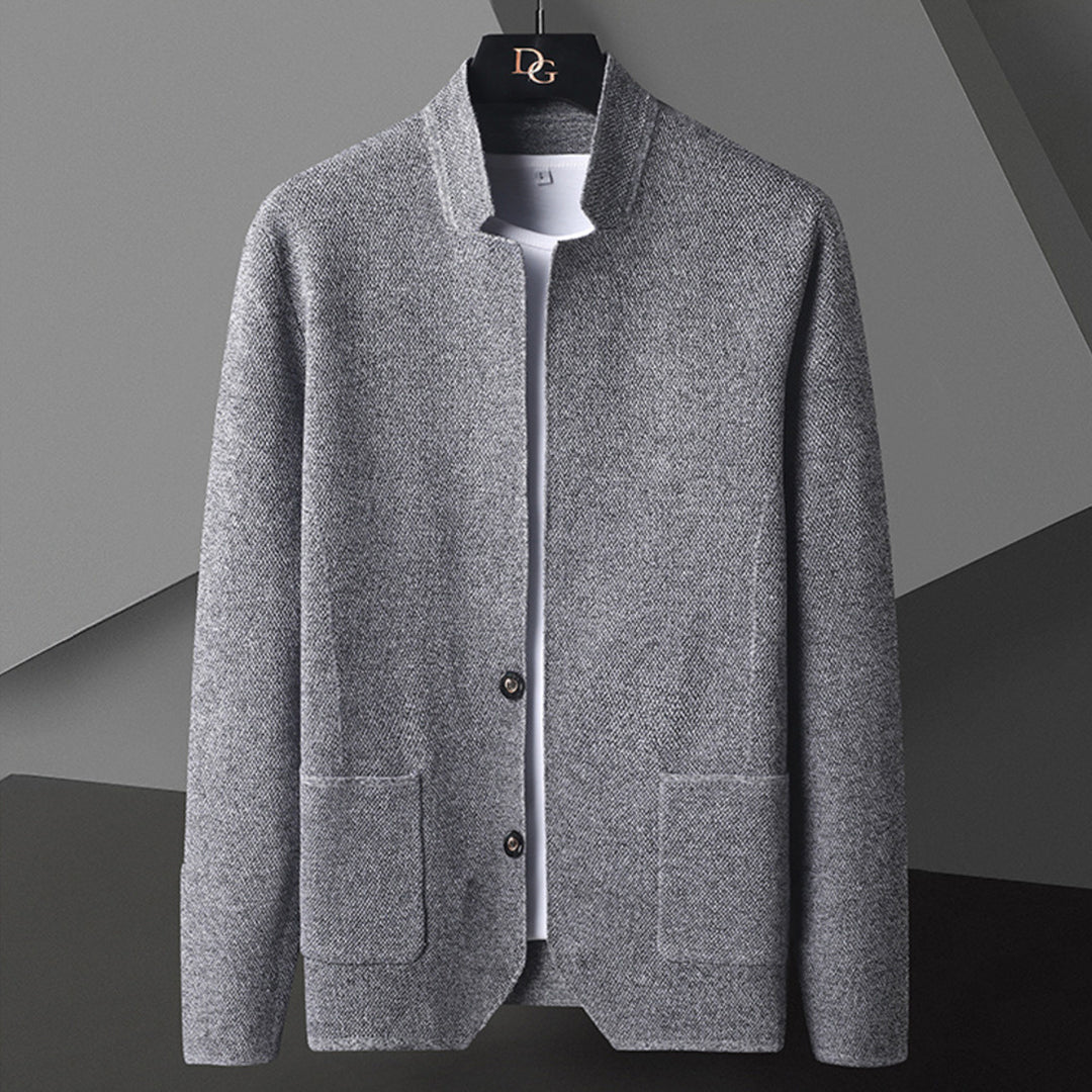 Herren Strickjacke Sommer Knöpfe Taschen - Eveloria