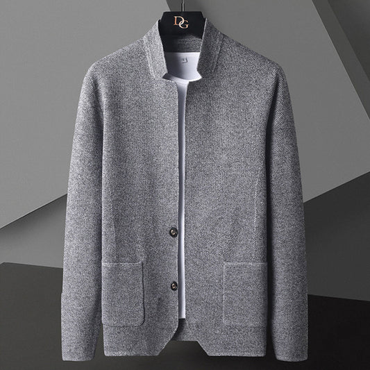 Herren Strickjacke Sommer Knöpfe Taschen - Eveloria