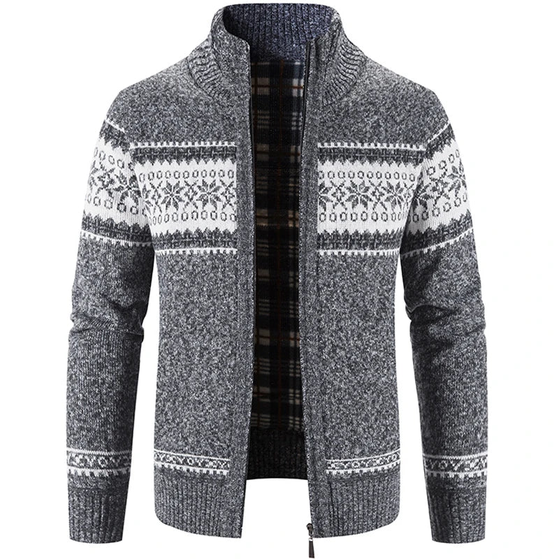 Herren Strickjacke Zip-Up Pullover Winter - Eveloria
