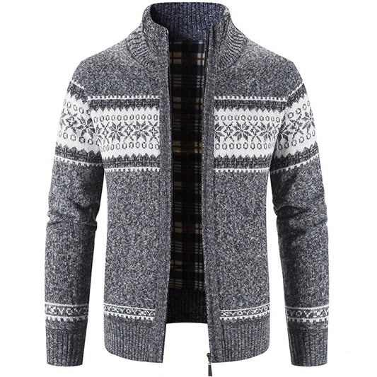 Herren Strickjacke Zip-Up Pullover Winter - Eveloria