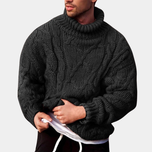 Herren Strickpullover Rollkragen Chunky - Eveloria