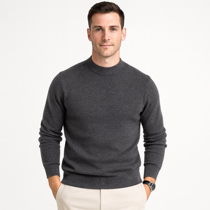 Strickpullover | Einfarbig | Rundhalsausschnitt | Pullover | Herrenpullover-Chaps Herrenmode