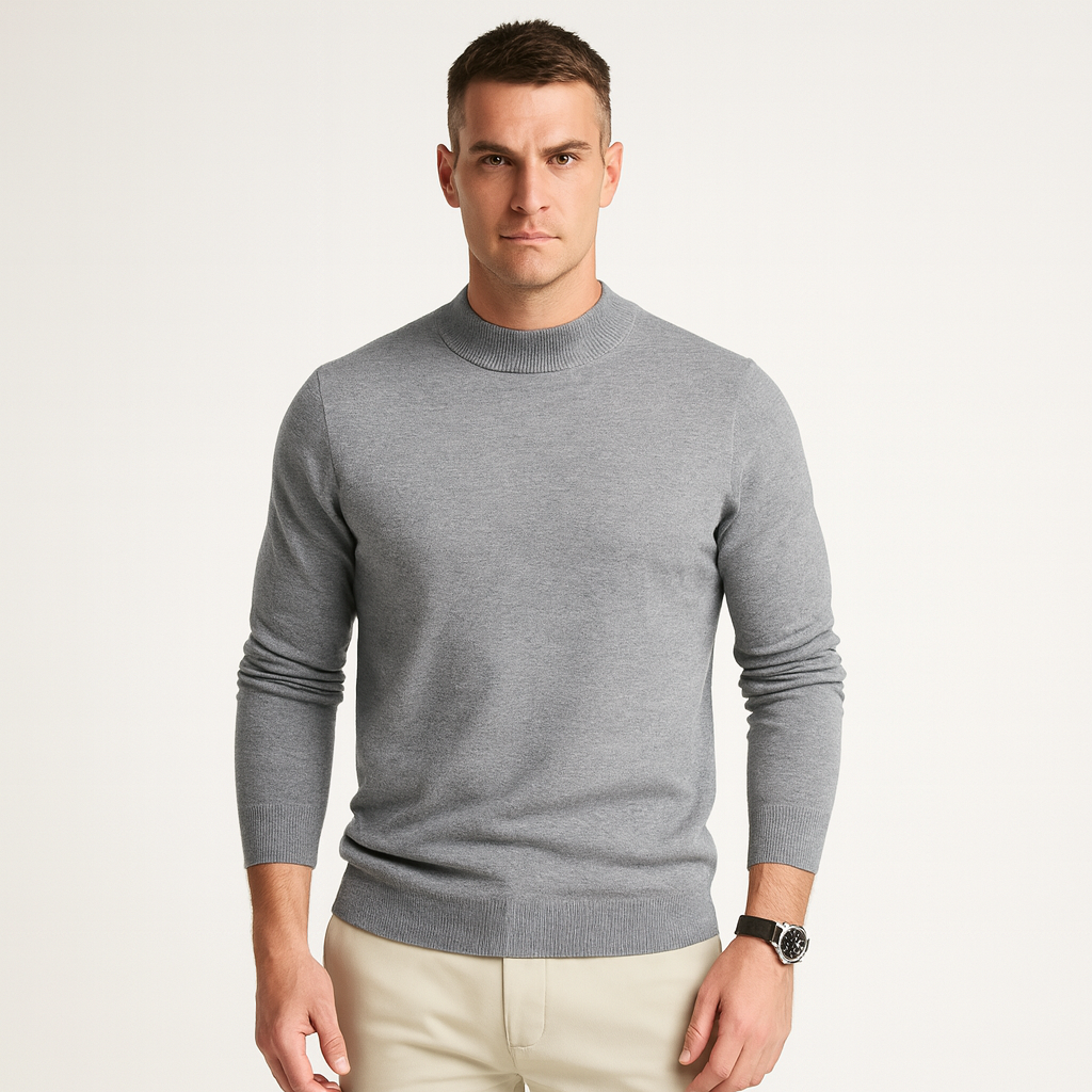 Strickpullover | Einfarbig | Rundhalsausschnitt | Pullover | Herrenpullover-Chaps Herrenmode