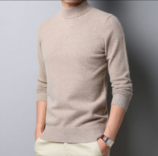 Herren Strickpullover Einfarbig Rollkragen - Eveloria