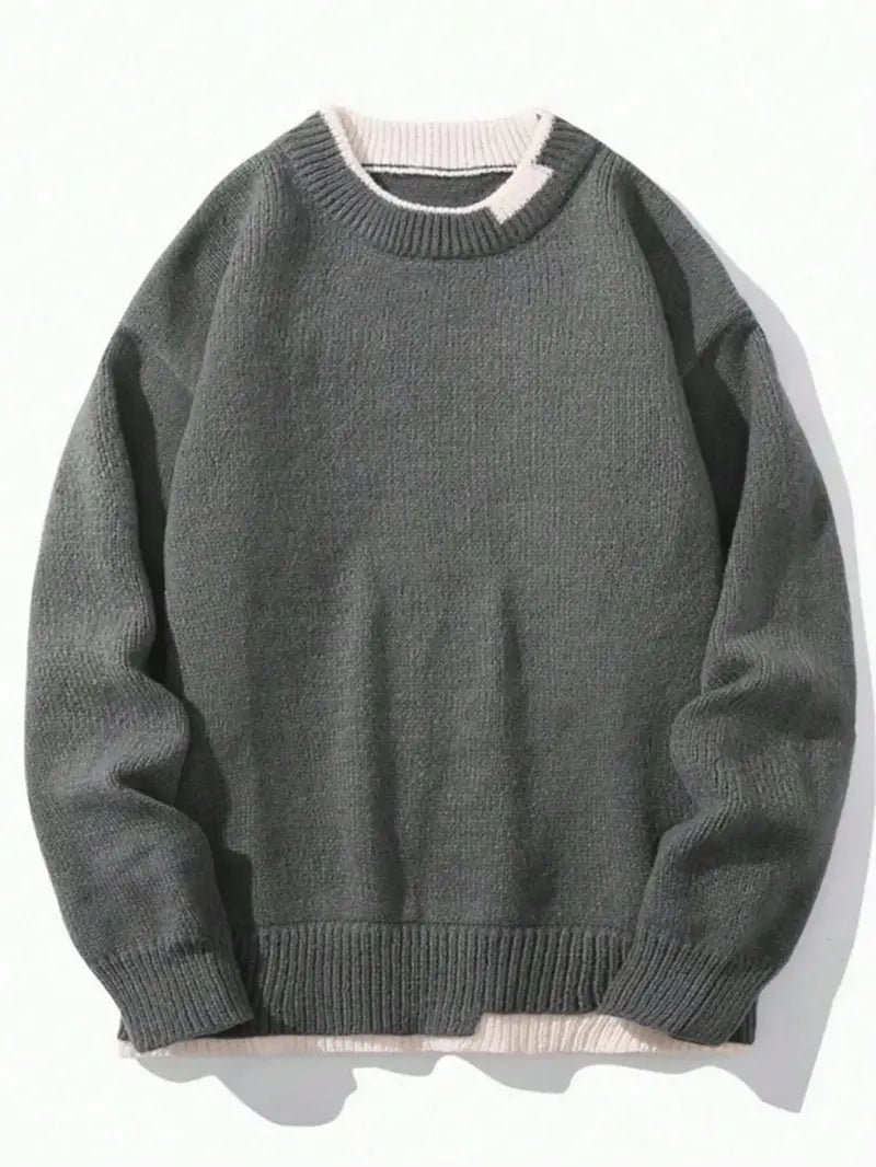 Männer Strickpullover Rundhals Lässig - Eveloria