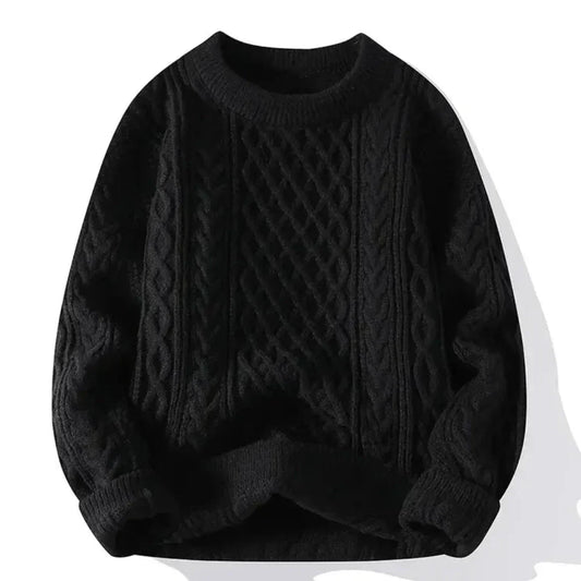 Herren Strickpullover Oversized Zopfmuster - Eveloria
