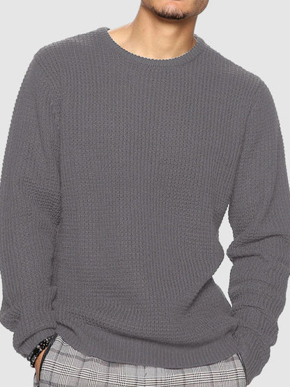 Strickpullover – Pullover für Männer mit lockerer Passform-Dunkelgrau-S-Chaps Herrenmode
