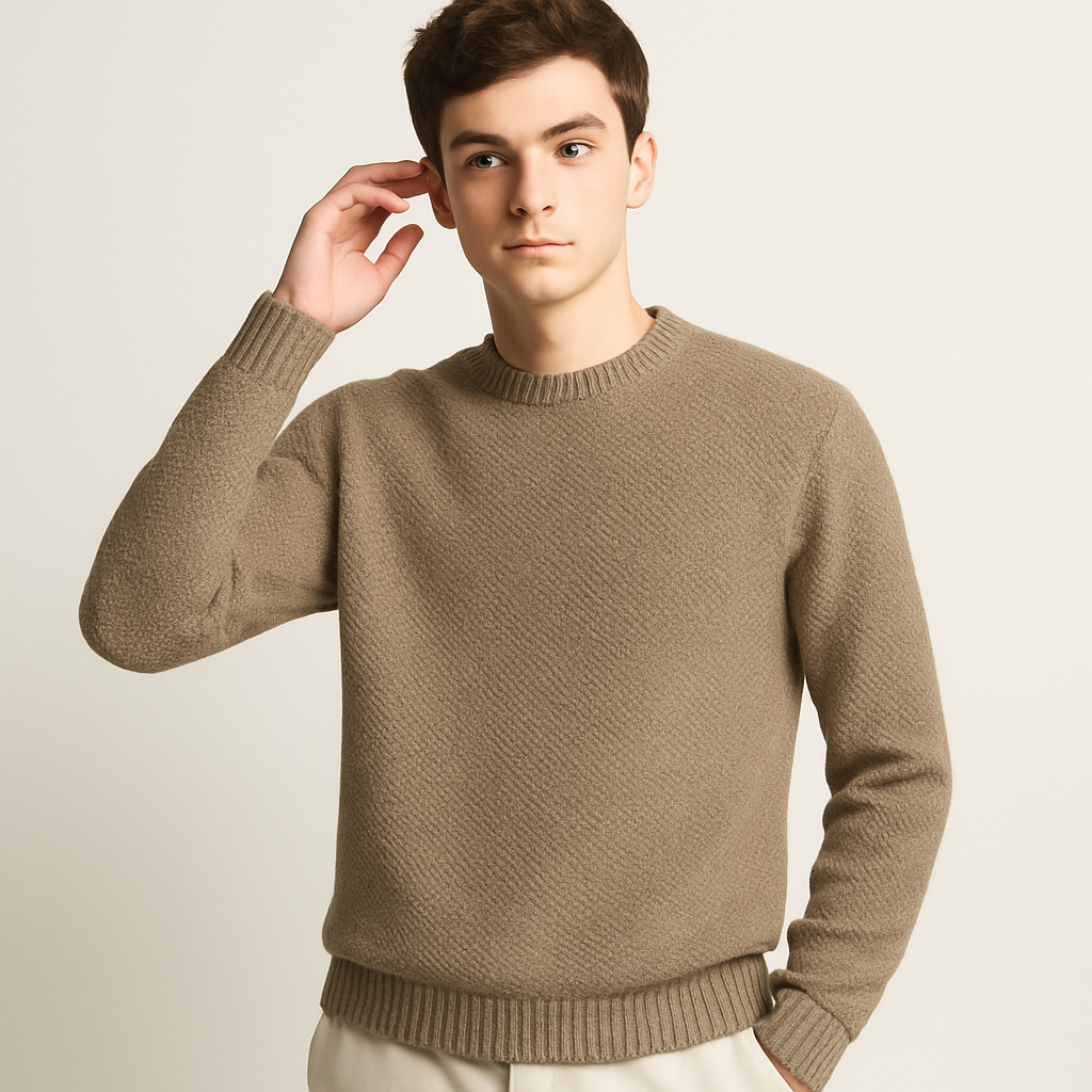 Herren Strickpullover Rundhalsausschnitt Locker - Eveloria