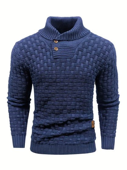 Herren Rollkragenpullover Grobstrick Beige - Eveloria