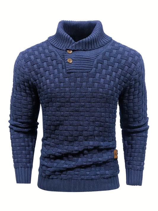 Herren Rollkragenpullover Grobstrick Beige - Eveloria