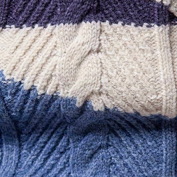 Strickpullover | Rundhalsausschnitt | Zopfmuster | Pullover | Herrenpullover-Chaps Herrenmode
