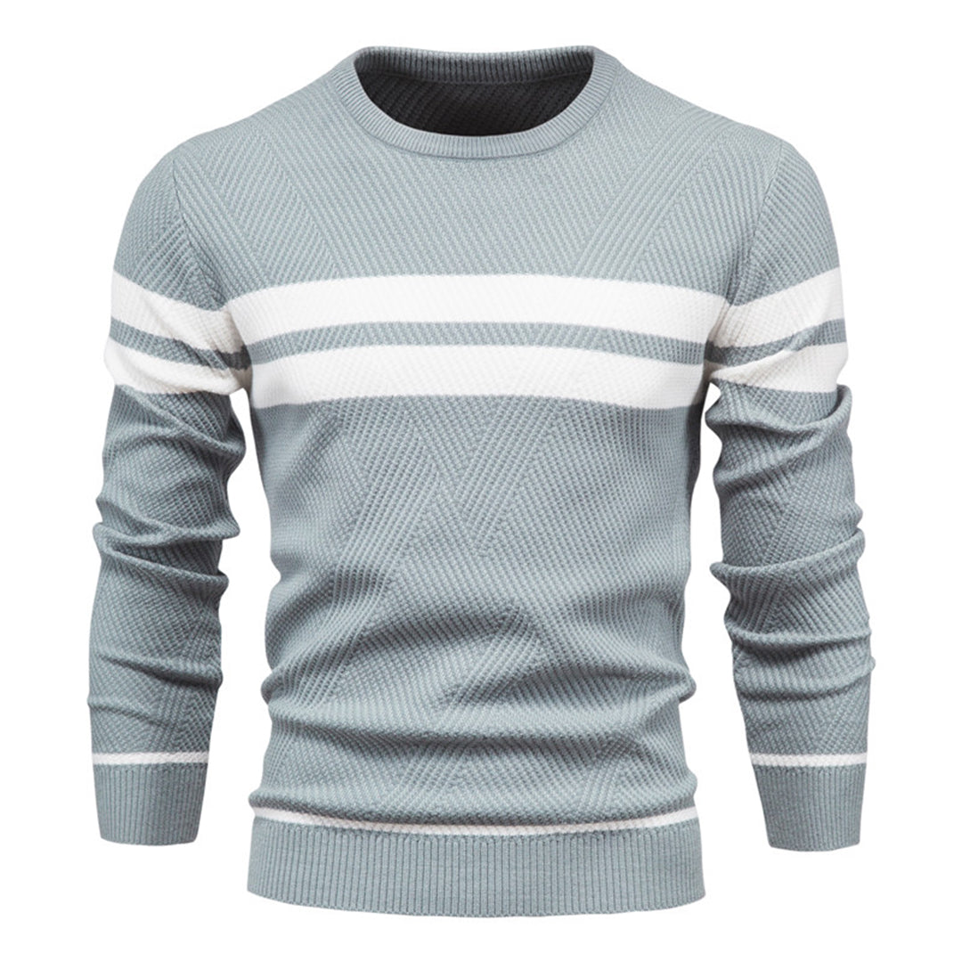 Herren Strickpullover Schmal Geschnitten Rundhalsausschnitt - Eveloria