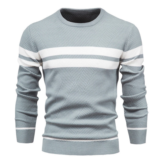 Herren Strickpullover Schmal Geschnitten Rundhalsausschnitt - Eveloria