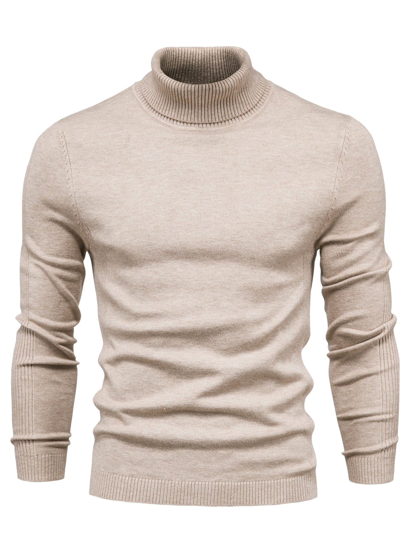 Herren Strickpullover Langärmlig Rollkragen Slim Fit - Eveloria