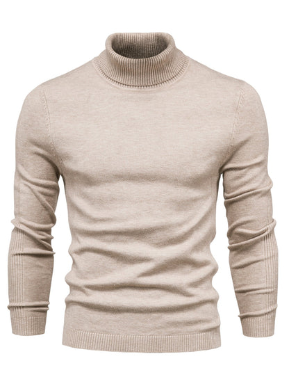 Herren Strickpullover Langärmlig Rollkragen Slim Fit - Eveloria