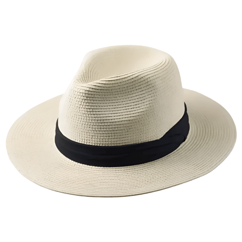 Strohhut – Sonnenhut aus Korbgeflecht für Männer für den Sommer-Beige-S (52-54.5 cm)-Chaps Herrenmode