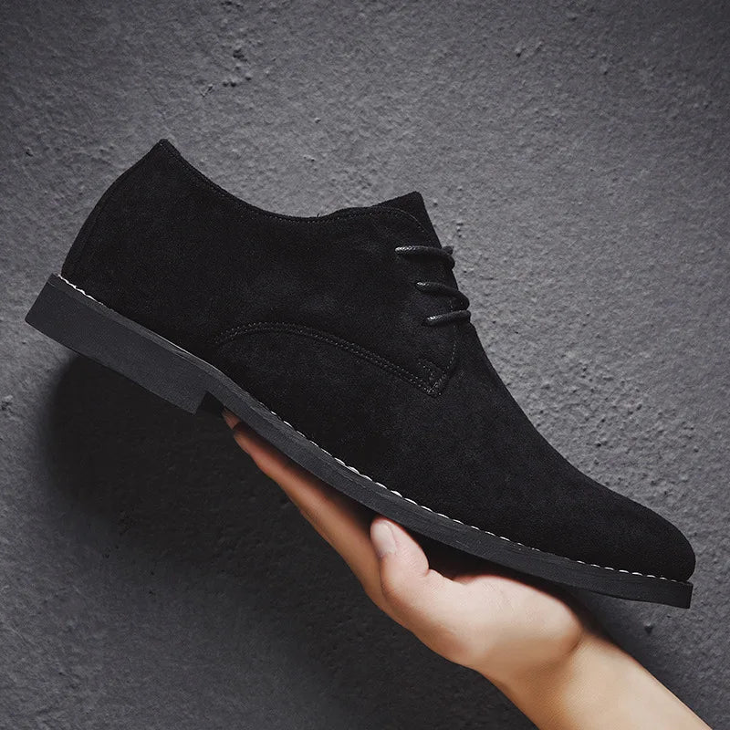 Herren Schnür-Derby-Schuhe Minimalistisch Leder Braun