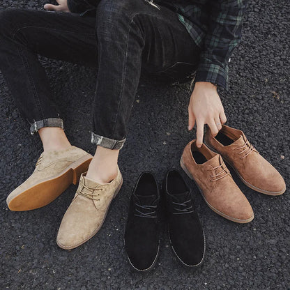 Herren Schnür-Derby-Schuhe Minimalistisch Leder Braun