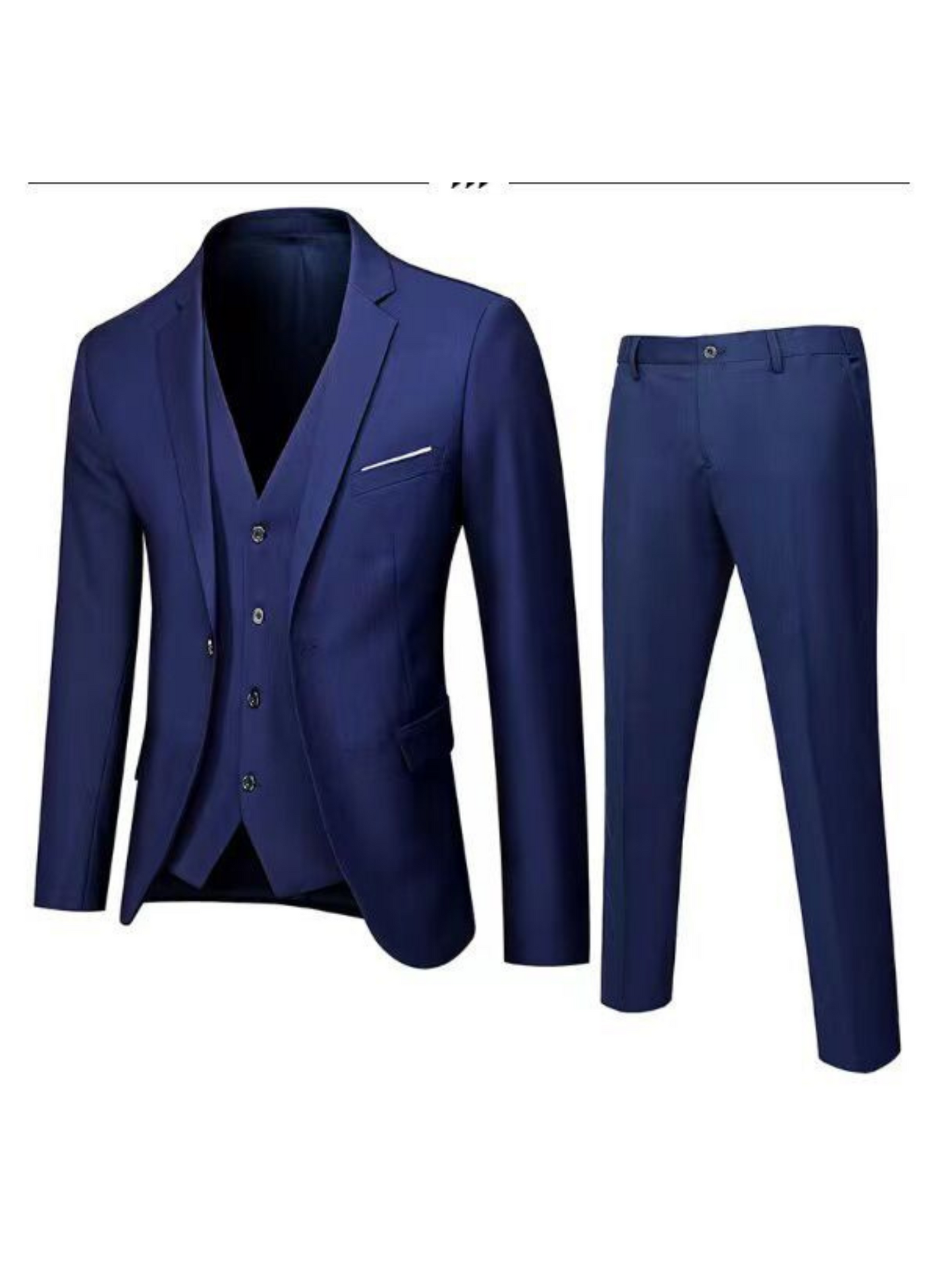 Herren Anzug Set 3-teilig Taillierte Passform