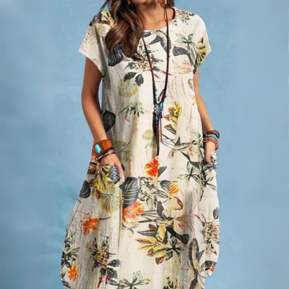 Eveloria Damen Sommerkleid Rundhalsausschnitt - Eveloria