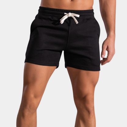 Herren Sport Shorts Elastischer Bund Bequem Schwarz - Eveloria