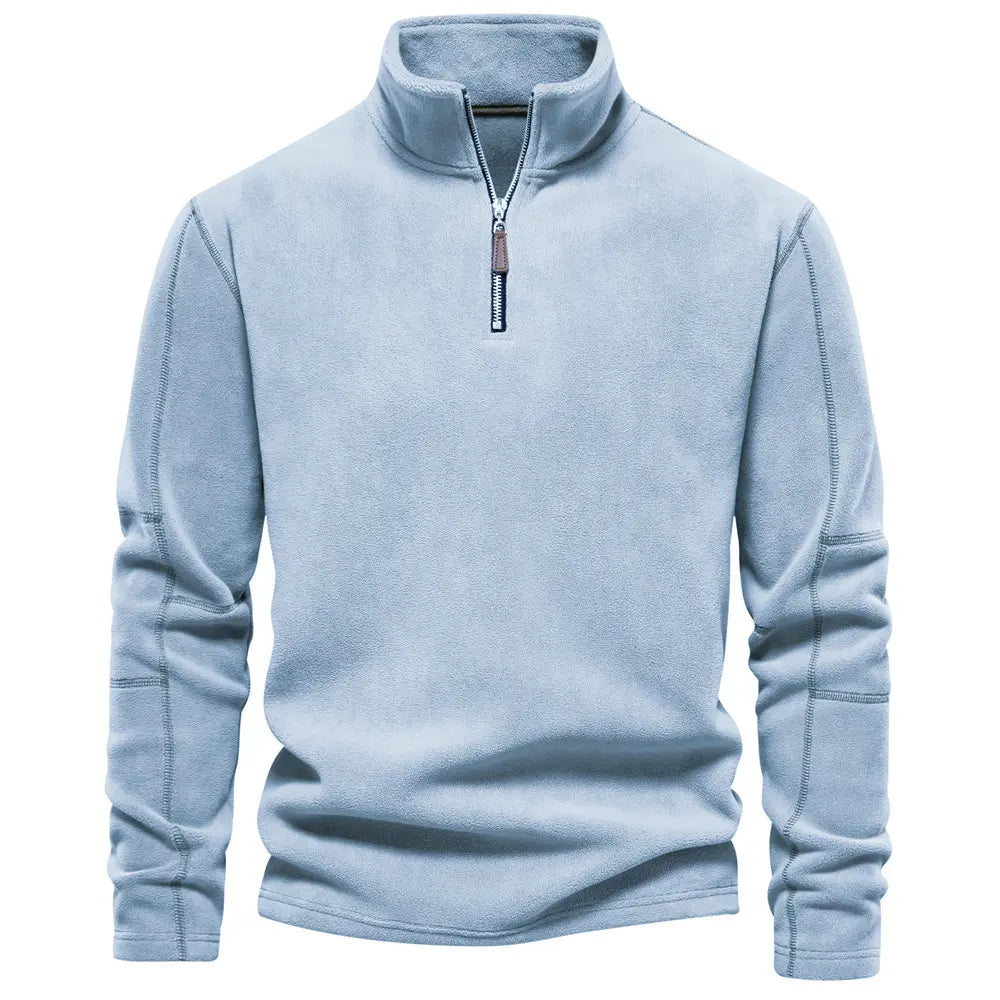 Herren Strickpullover Warm Gefüttert Stehkragen