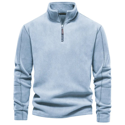Herren Strickpullover Warm Gefüttert Stehkragen