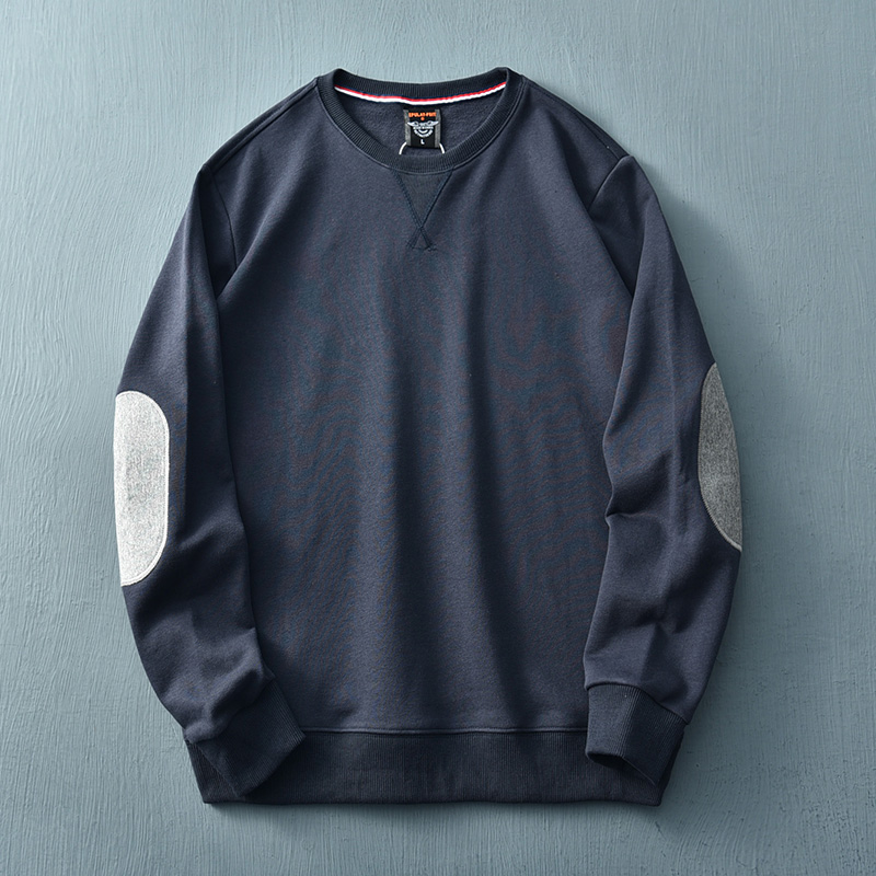 Herren Sweatshirt Übergröße Lässig mit Ellbogenflicken - Eveloria