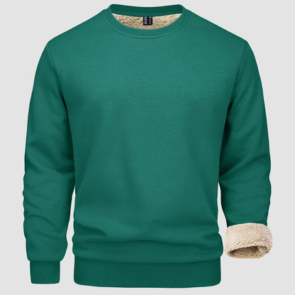 Sweatshirt – Warm – Rundhalsausschnitt – Winterpullover – Fleecegefütterte Sweatshirts für Männer-Jadegrün-S-Chaps Herrenmode