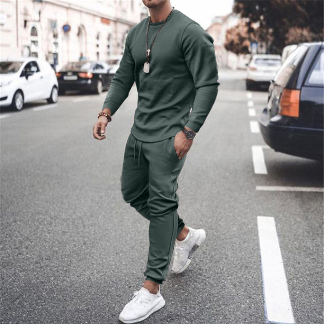 Herren Trainingsanzug Sweatshirt Jogger Set Zweiteilig Grau - Eveloria
