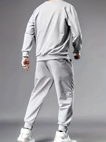 Sweatshirt- und Jogginghosen-Set | Kordelzug | Zweiteilig | Sweatshirt-Set | Jogginganzüge für Herren-Chaps Herrenmode