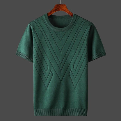 Herren T-Shirt Kaschmir Lockere Passform Rundhalsausschnitt - Eveloria