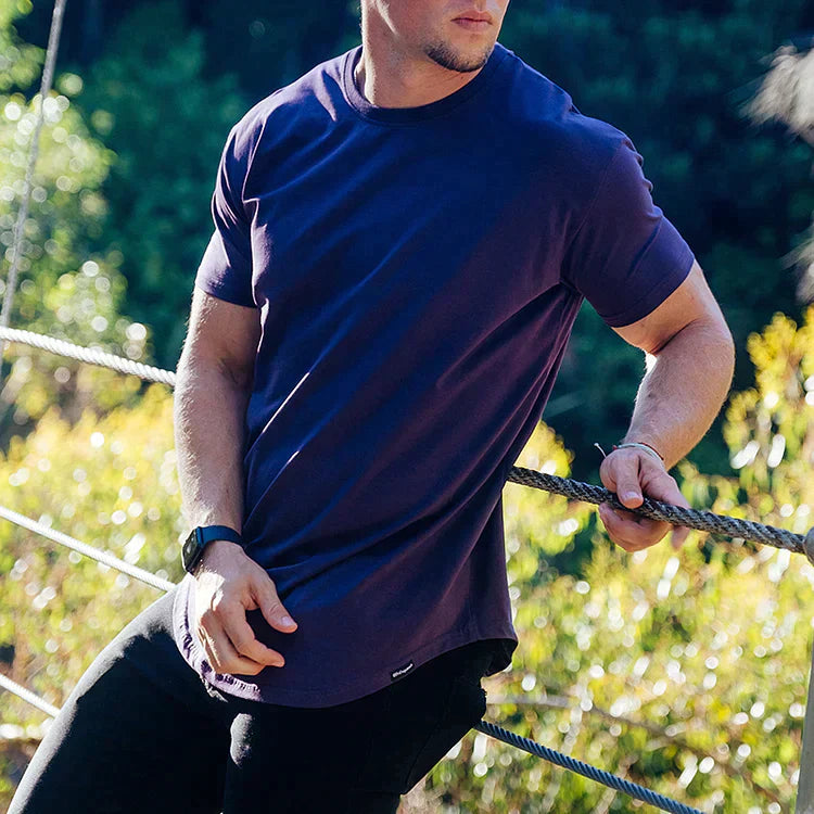 T-Shirt | Kurzarm | Rundhalsausschnitt | Slim-Fit-T-Shirts | Herren-T-Shirts-Chaps Herrenmode