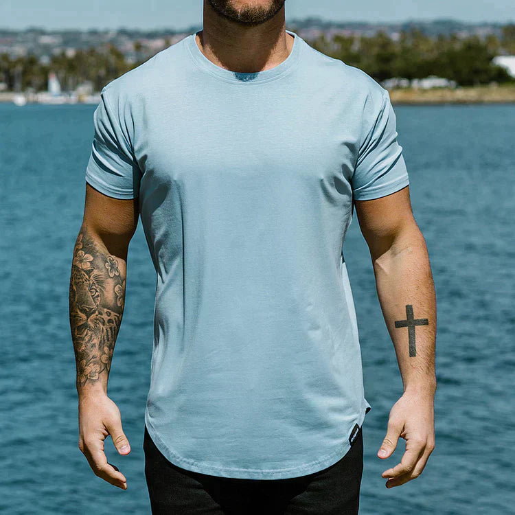 Herren Slim-Fit T-Shirt Kurzarm Rundhalsausschnitt - Eveloria