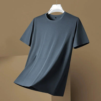 Herren Kurzarm T-Shirt Atmungsaktives Rundhals Weiss - Eveloria