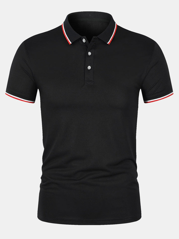 Herren Poloshirt Slim Fit Kurzärmel Weiß - Eveloria