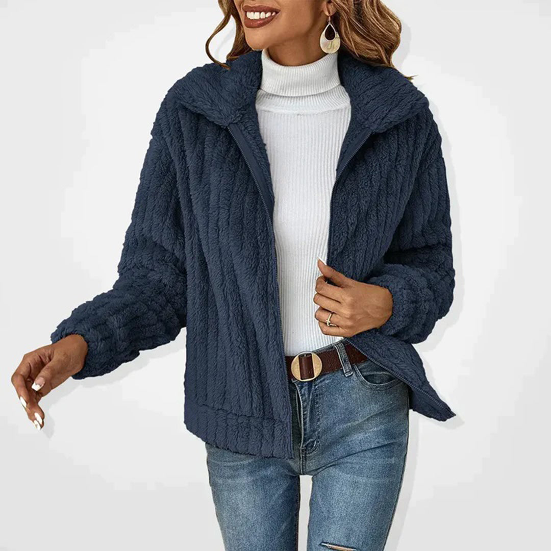 Eveloria Damen Teddyjacke Fleece Bequem - Eveloria