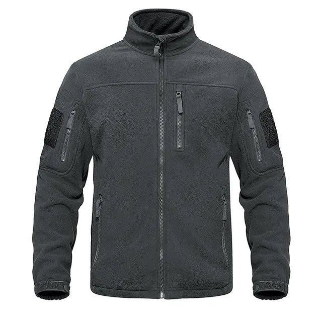 Eveloria Herren Fleecejacke Lässig Braun