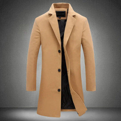Herren Wintermantel Lang Formal Warm