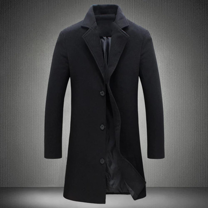 Herren Wintermantel Lang Formal Warm - Eveloria