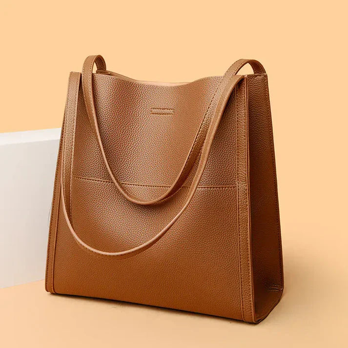 Eveloria Damen Schultertasche Leder Schwarz - Eveloria