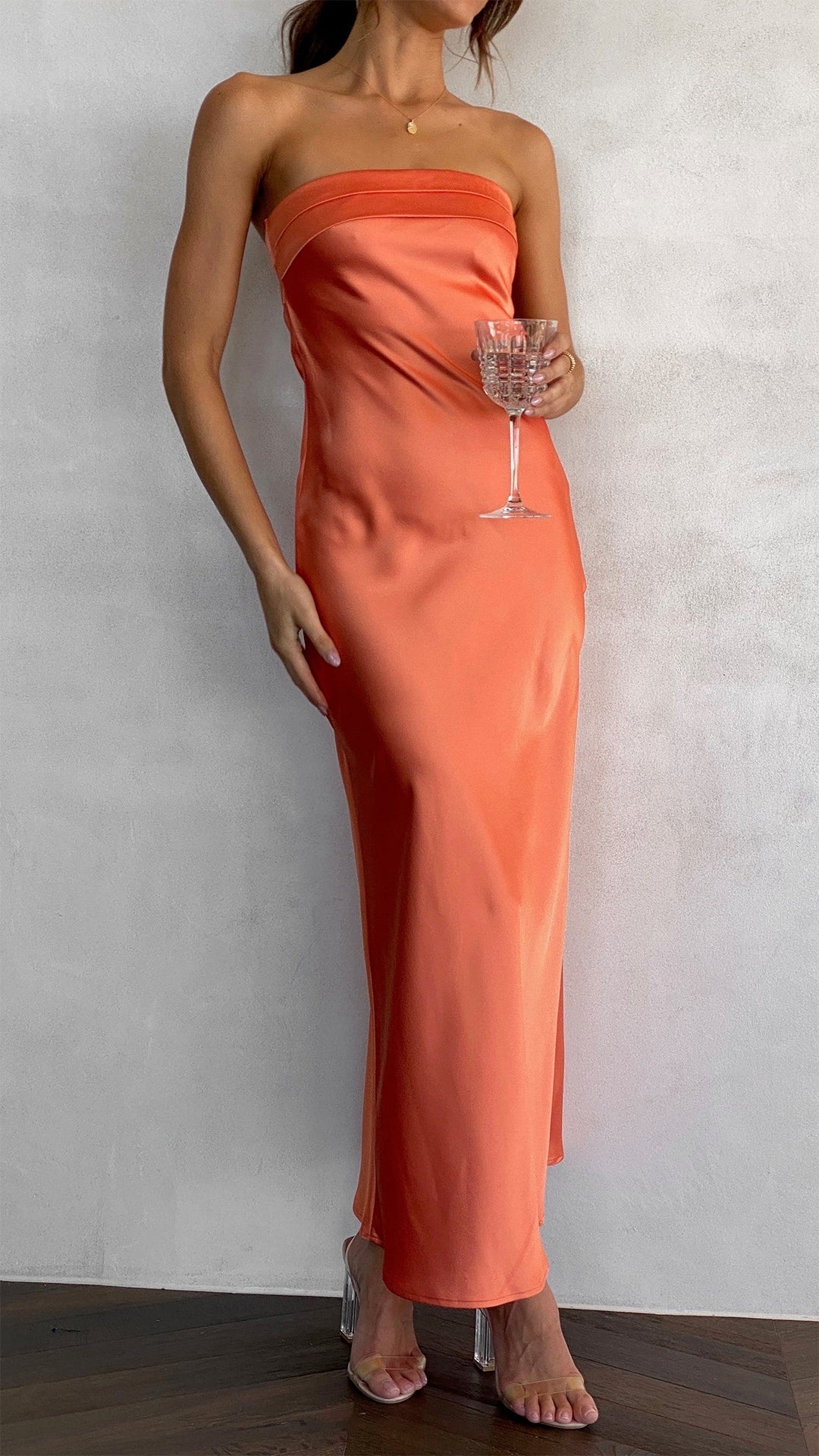 Damen Hochzeitsgästekleid Schulterfrei Gestuft - Eveloria
