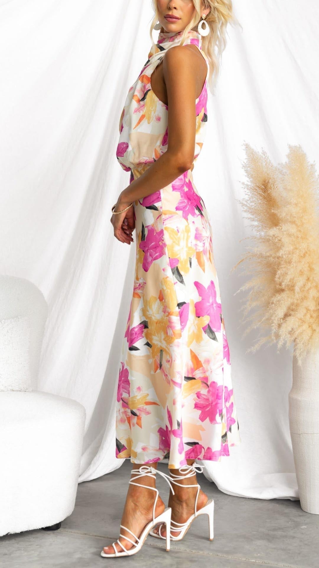 Damen Hochzeitskleid Halterneck