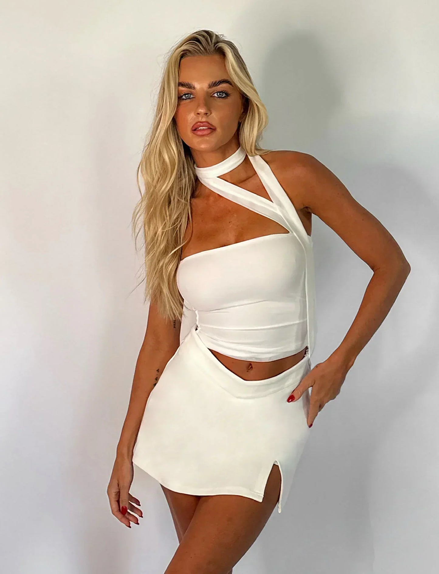 Damen Ärmelloses Neckholder Minimalistisch